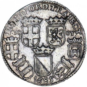 Реверс монеты Голландская республика, 1 дальдер, 1685-1692