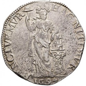 Реверс монеты Голландская республика, 3 гульдена, 1693-1697
