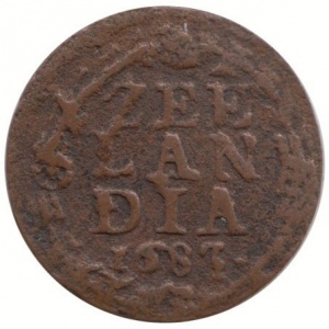 Аверс монеты Голландская республика, 1 дуит, 1680-1689