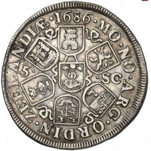 Реверс монеты Голландская республика, 1 дальдер, 1685-1687