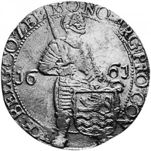 Аверс монеты Голландская республика, 1 серебряный дукат, 1659-1668