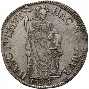 Реверс монеты Голландская республика, 3 гульдена, 1694-1698