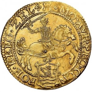 Аверс монеты Голландская республика, ½ золотого райдера, 1609-1648