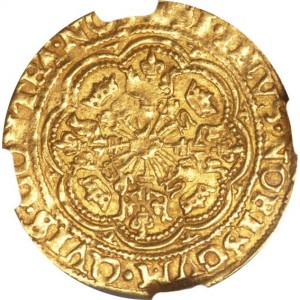 Реверс монеты Голландская республика, ½ розенобля, 1591