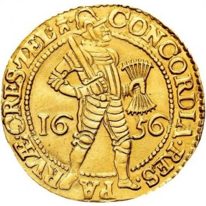 Аверс монеты Голландская республика, 2 дуката, 1645-1673