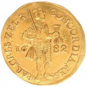 Аверс монеты Голландская республика, 2 дуката, 1673-1690