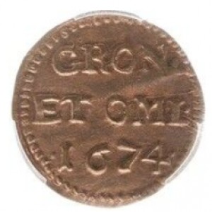 Аверс монеты Голландская республика, 1 дуит, 1673-1676
