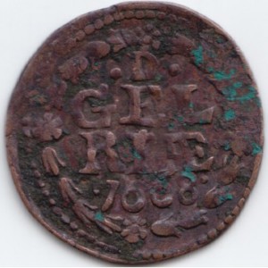 Аверс монеты Голландская республика, 1 дуит, 1662-1693
