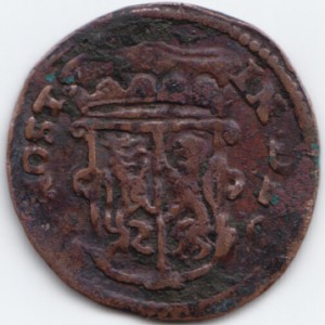 Реверс монеты Голландская республика, 1 дуит, 1662-1693