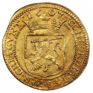 Реверс монеты Голландская республика, ½ золотого райдера, 1606-1644