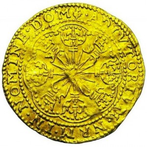 Реверс монеты Голландская республика, ½ розенобля, 1601