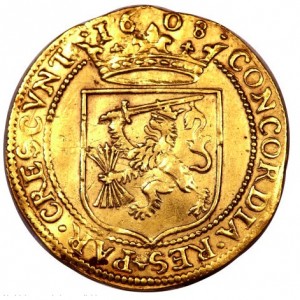 Реверс монеты Голландская республика, 1 золотой райдер, 1606-1628