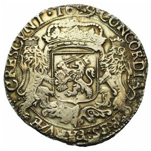 Реверс монеты Голландская республика, 1 серебряный райдер, 1659-1668