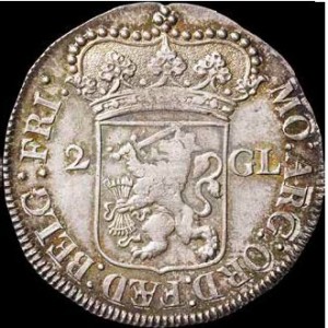 Реверс монеты Голландская республика, 2 гульдена, 1696