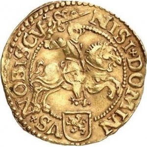 Аверс монеты Голландская республика, ½ золотого райдера, 1585