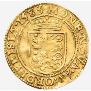 Реверс монеты Голландская республика, 1 золотой райдер, 1582-1583