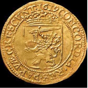 Реверс монеты Голландская республика, 1 золотой райдер, 1607-1628