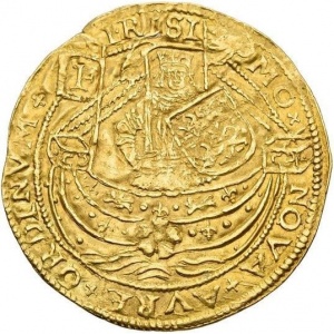 Аверс монеты Голландская республика, ½ розенобля, 1600