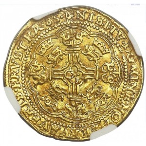 Реверс монеты Голландская республика, ¼ розенобля, 1585