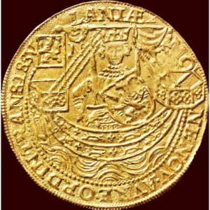 Аверс монеты Голландская республика, 1 розенобль, 1583