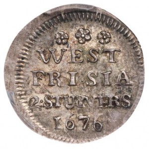 Аверс монеты Голландская республика, 2 стювера, 1676-1677