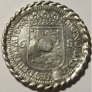 Аверс монеты Голландская республика, 6 стюверов, 1677-1679