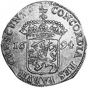 Реверс монеты Голландская республика, 1 серебряный дукат, 1693-1695