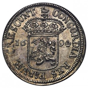 Реверс монеты Голландская республика, 1 серебряный дукат, 1694, Пьедфорт