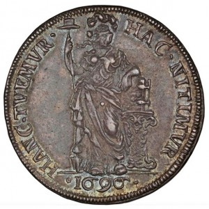 Реверс монеты Голландская республика, 3 гульдена, 1695-1700