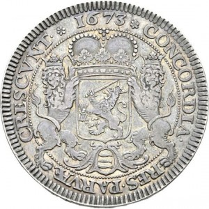 Реверс монеты Голландская республика, 1 дукатон, 1673
