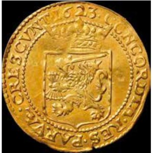 Реверс монеты Голландская республика, 1 золотой райдер, 1621-1627