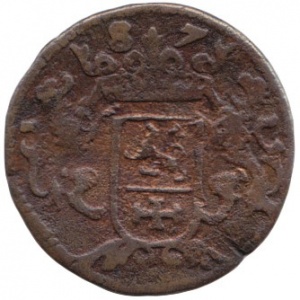 Аверс монеты Голландская республика, 1 дуит, 1686-1688