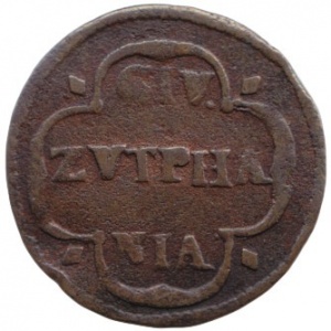Реверс монеты Голландская республика, 1 дуит, 1686-1688