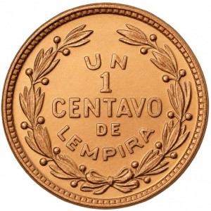 Реверс монеты Гондурас, 1 сентаво, 1954-1957