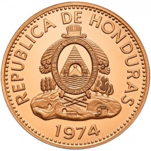 Аверс монеты Гондурас, 1 сентаво, 1974-1992