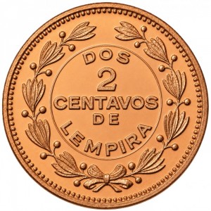 Реверс монеты Гондурас, 2 сентаво, 1939-1956