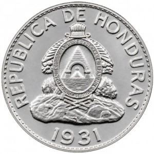 Аверс монеты Гондурас, 20 сентаво, 1931-1958