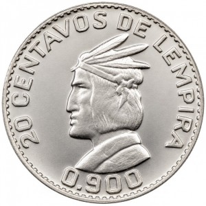 Реверс монеты Гондурас, 20 сентаво, 1931-1958