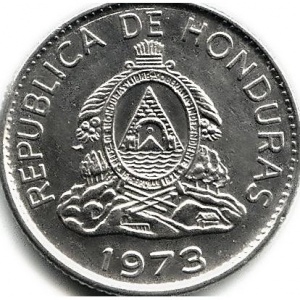 Аверс монеты Гондурас, 20 сентаво, 1973