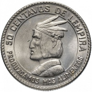 Реверс монеты Гондурас, 50 сентаво, 1973
