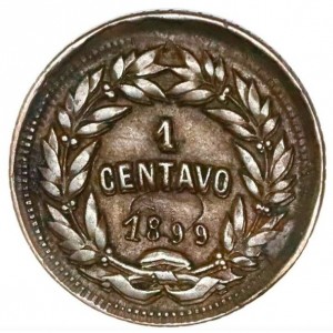 Реверс монеты Гондурас, 1 сентаво, 1881-1907