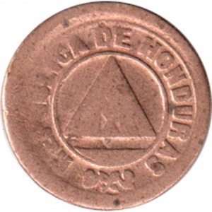 Аверс монеты Гондурас, 2 сентаво, 1910-1913