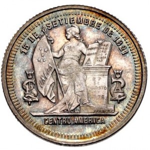 Реверс монеты Гондурас, 25 сентаво, 1883-1899