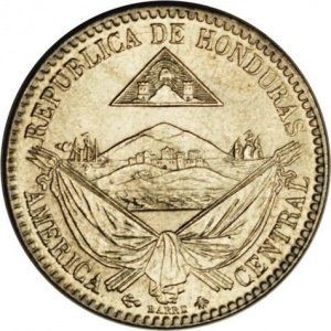 Аверс монеты Гондурас, ¼ реала, 1869-1870