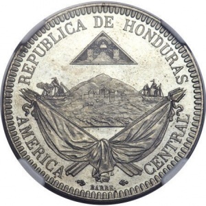 Аверс монеты Гондурас, 1 реал, 1869-1870