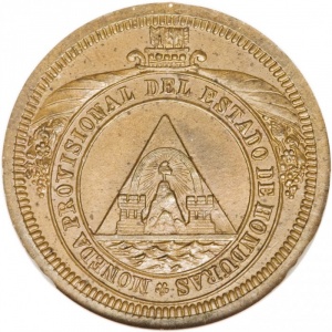 Аверс монеты Гондурас, 1 песо, 1862