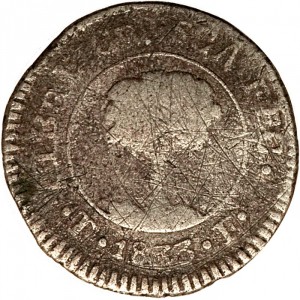 Реверс монеты Гондурас, ½ реала, 1832-1833