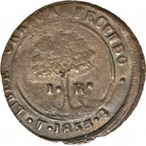 Реверс монеты Гондурас, 1 реал, 1853