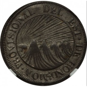 Аверс монеты Гондурас, 2 реала, 1840-1847