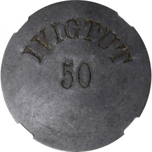 Аверс монеты Гренландия, 50 эре, 1881, Криолитовые шахты Ивигтут